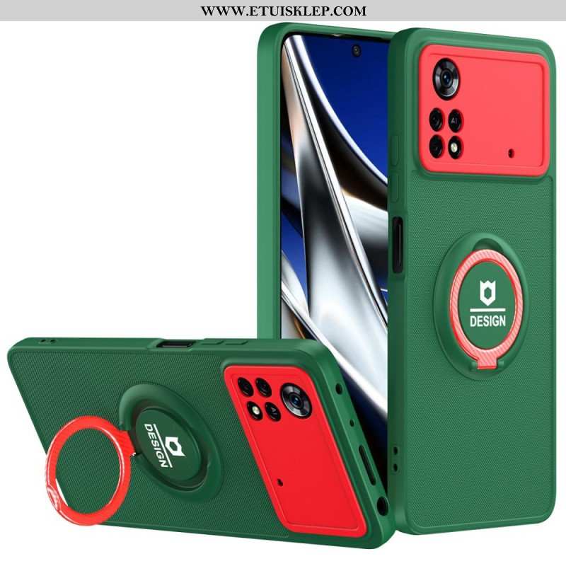 Etui do Poco X4 Pro 5G Wsparcie Pierścienia Dwukolorowego
